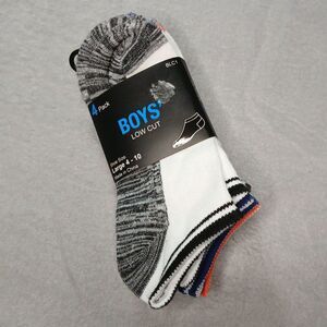 4pr Gildan Low Cut Socks Moisture Wicking Mulit Color Spandex NWT Boys sz: 3-10